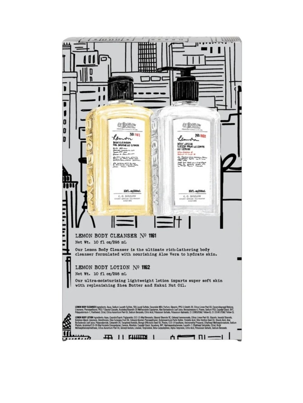 NEW C.O. Bigelow Lemon Body Care Duo Apothecary Box Set Body Lotion + Cleanser - Picture 3 of 16